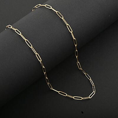 3mm Paperclip Chain Necklace in 14K Yellow Gold 2.40 Grams 16 Inches