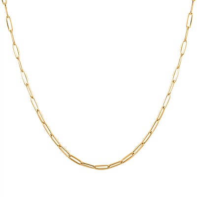 3mm Paperclip Chain Necklace in 14K Yellow Gold 2.40 Grams 16 Inches
