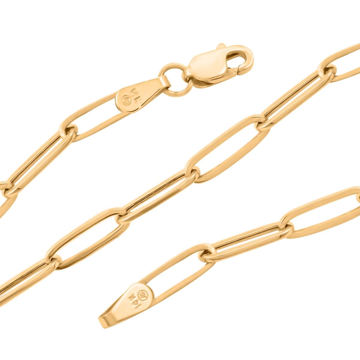 3mm Paperclip Chain Necklace in 14K Yellow Gold 2.60 Grams 16 Inches image number 3