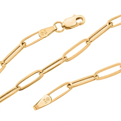 3mm Paperclip Chain Necklace in 14K Yellow Gold 2.40 Grams 16 Inches