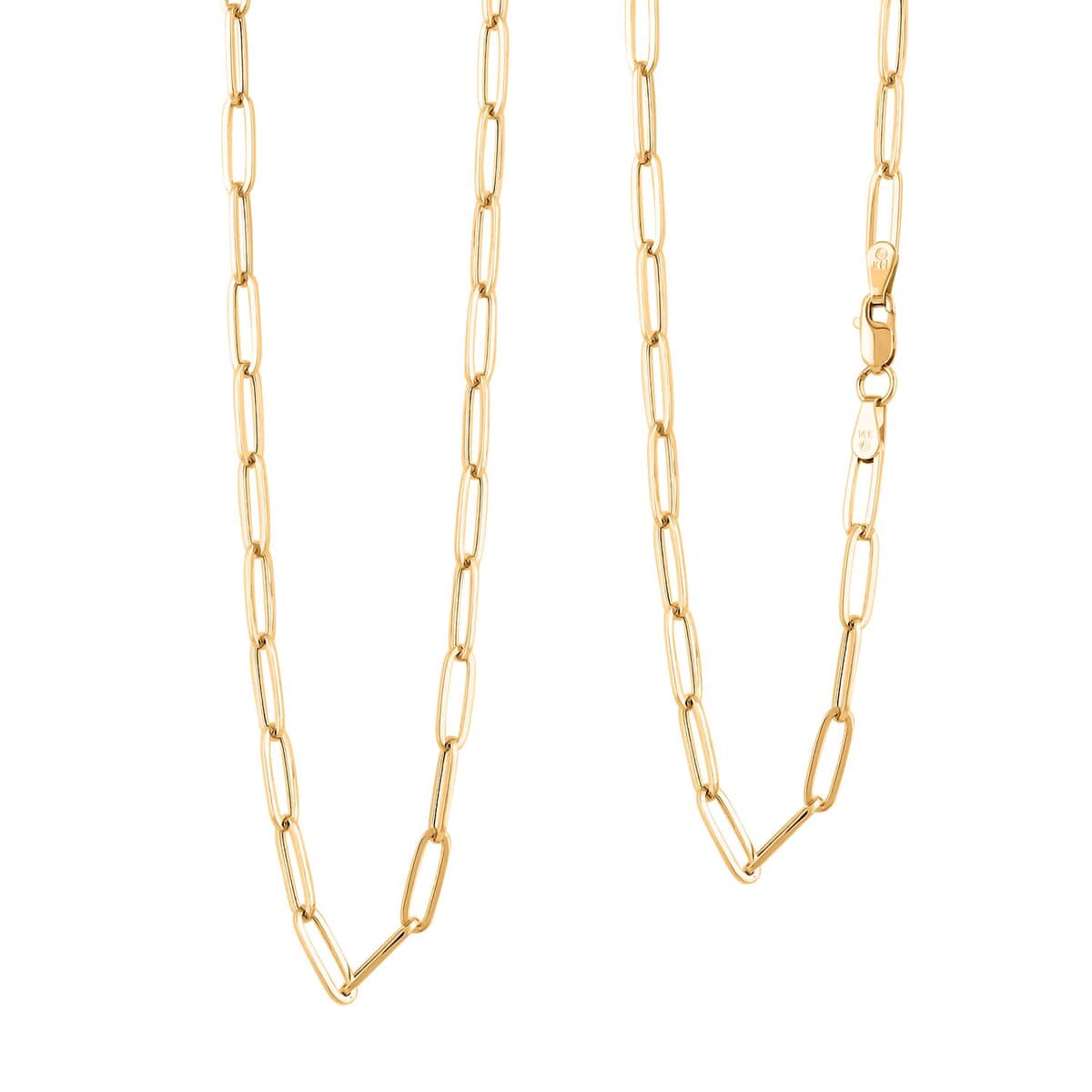 3mm Paperclip Chain Necklace in 14K Yellow Gold 18 Inches 2.70 Grams image number 0