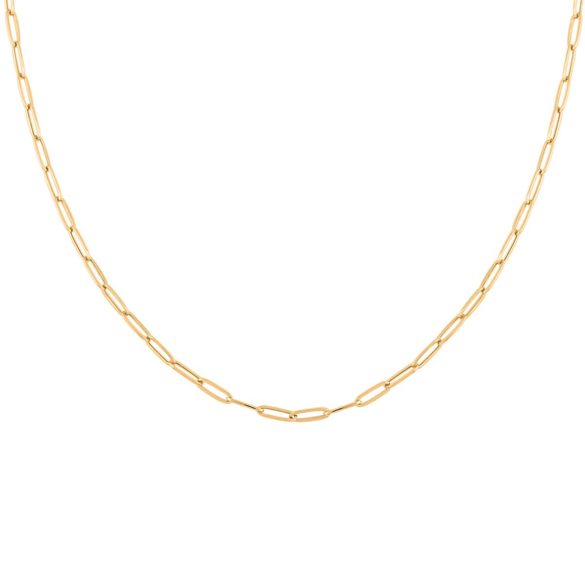 3mm Paperclip Chain Necklace in 14K Yellow Gold 18 Inches 2.70 Grams image number 3