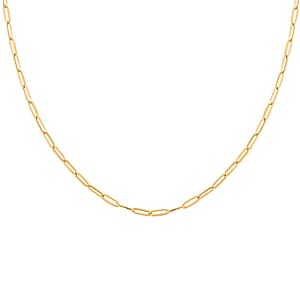14K Yellow Gold 2.5 mm Paperclip Chain Necklace (18 Inches) (2.1 g)