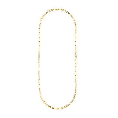 14K Yellow Gold 2.5 mm Paperclip Chain Necklace (18 Inches) (2.1 g)