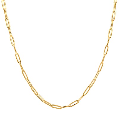 14K Yellow Gold 2.5mm Paperclip Chain Necklace (20 Inches) (2.35 g)