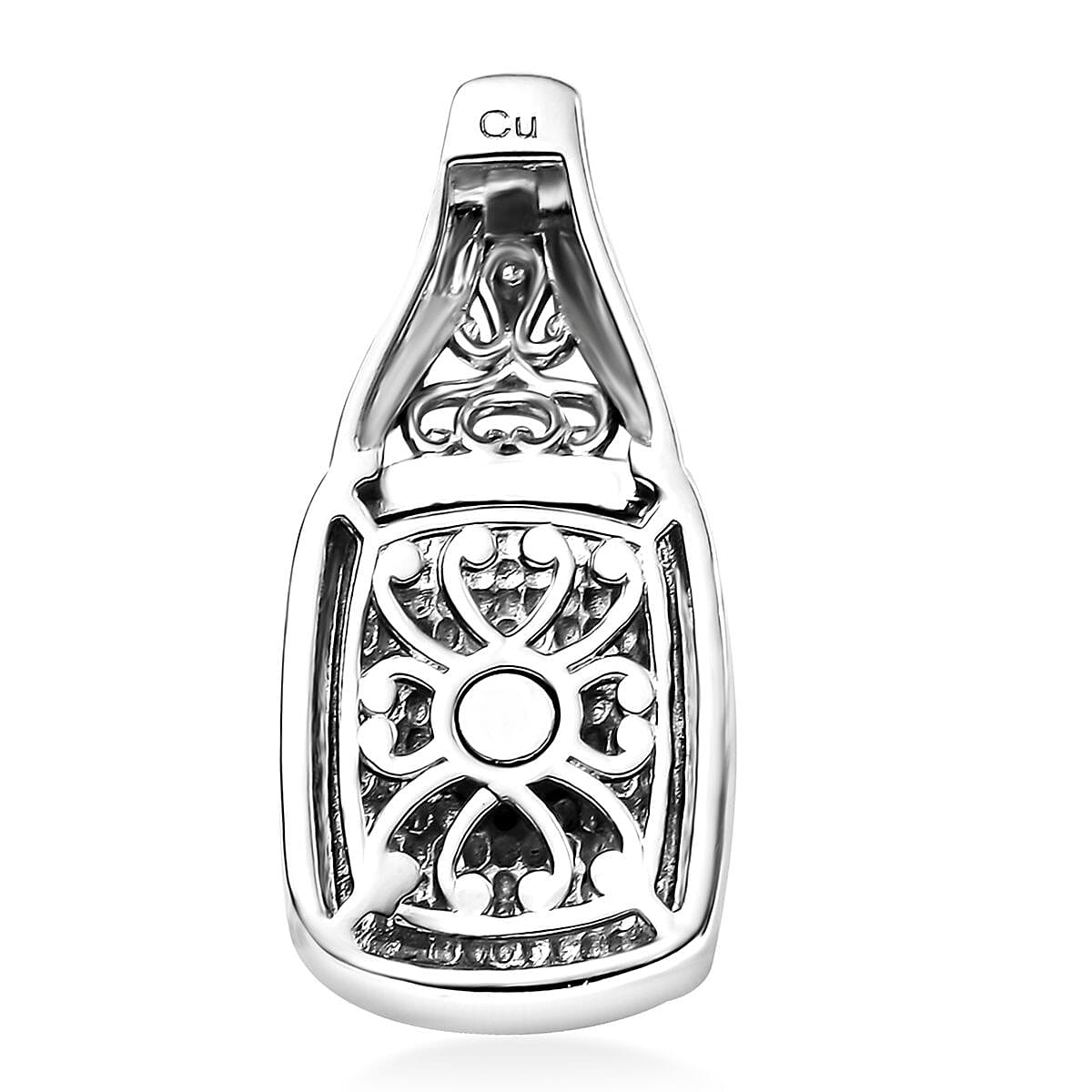 Sleeping Beauty Turquoise 8.00 ctw Solitaire Pendant without Chain in Platinum Over Copper with Magnet