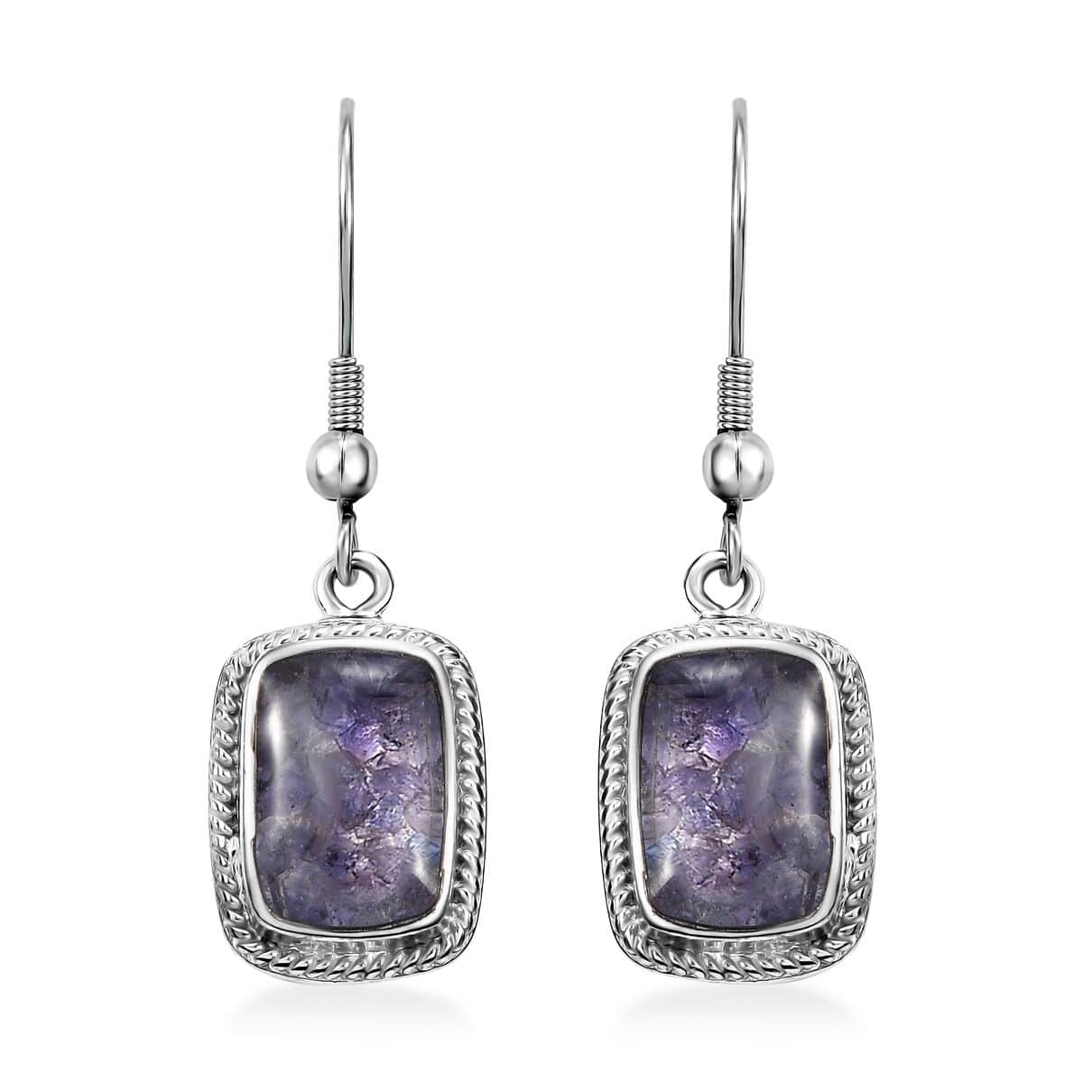 Matrix Tanzanite Earrings in Platinum Over Copper 11.00 ctw image number 0