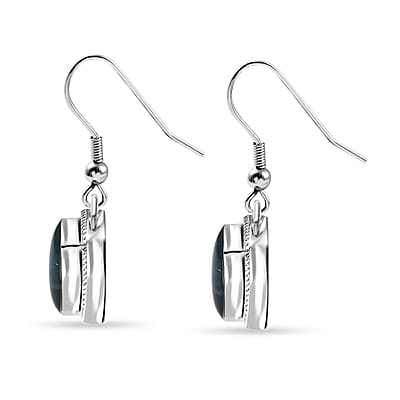 Matrix Neon Apatite 8.00 ctw Lever Back Earrings in Platinum Over Copper with Magnet