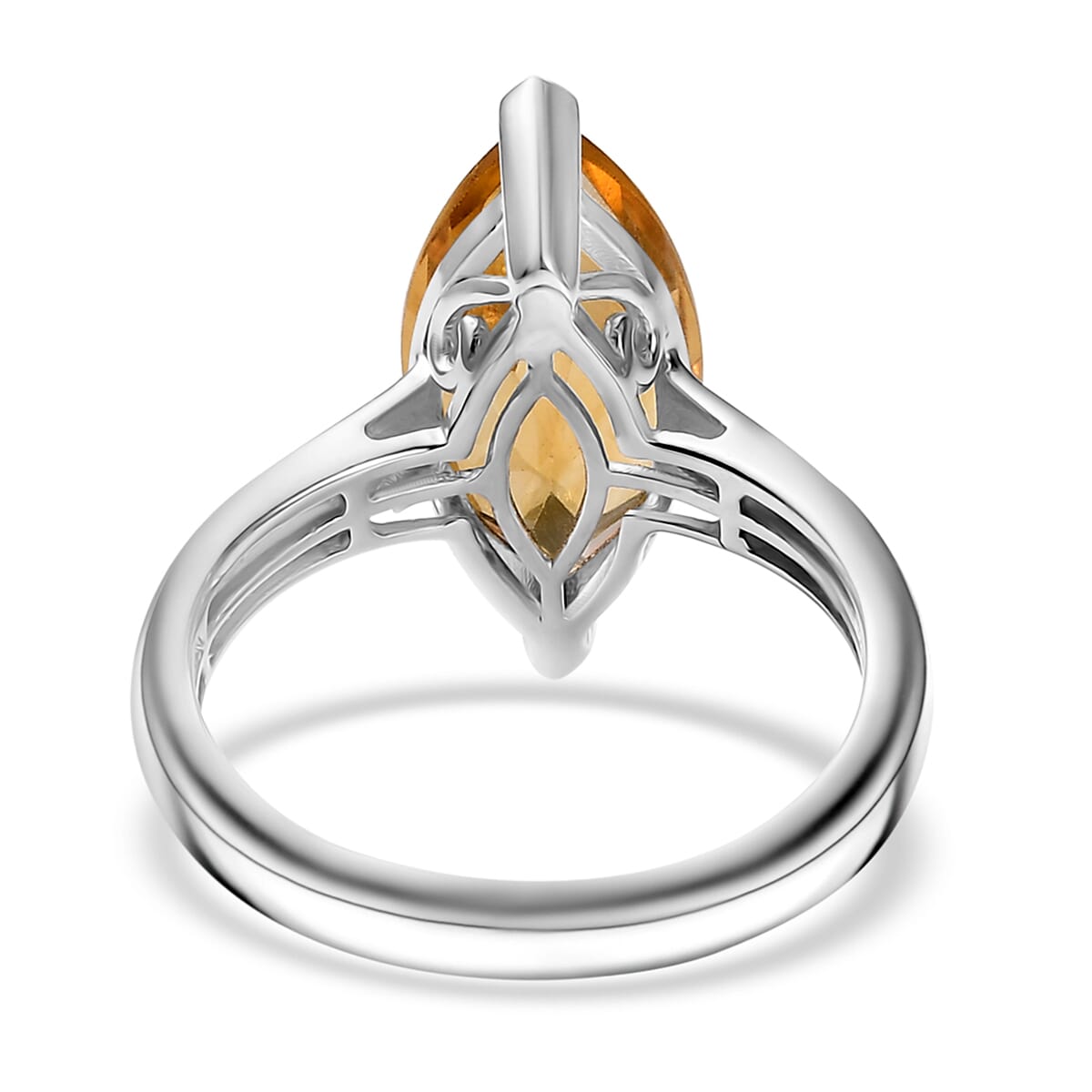 Karis Brazilian Citrine 3.70 ctw Solitaire Ring in Platinum Bond (Size 10.0) image number 4