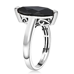 Karis Thai Black Spinel 4.85 ctw Solitaire Ring in Platinum Bond (Size 7.0)