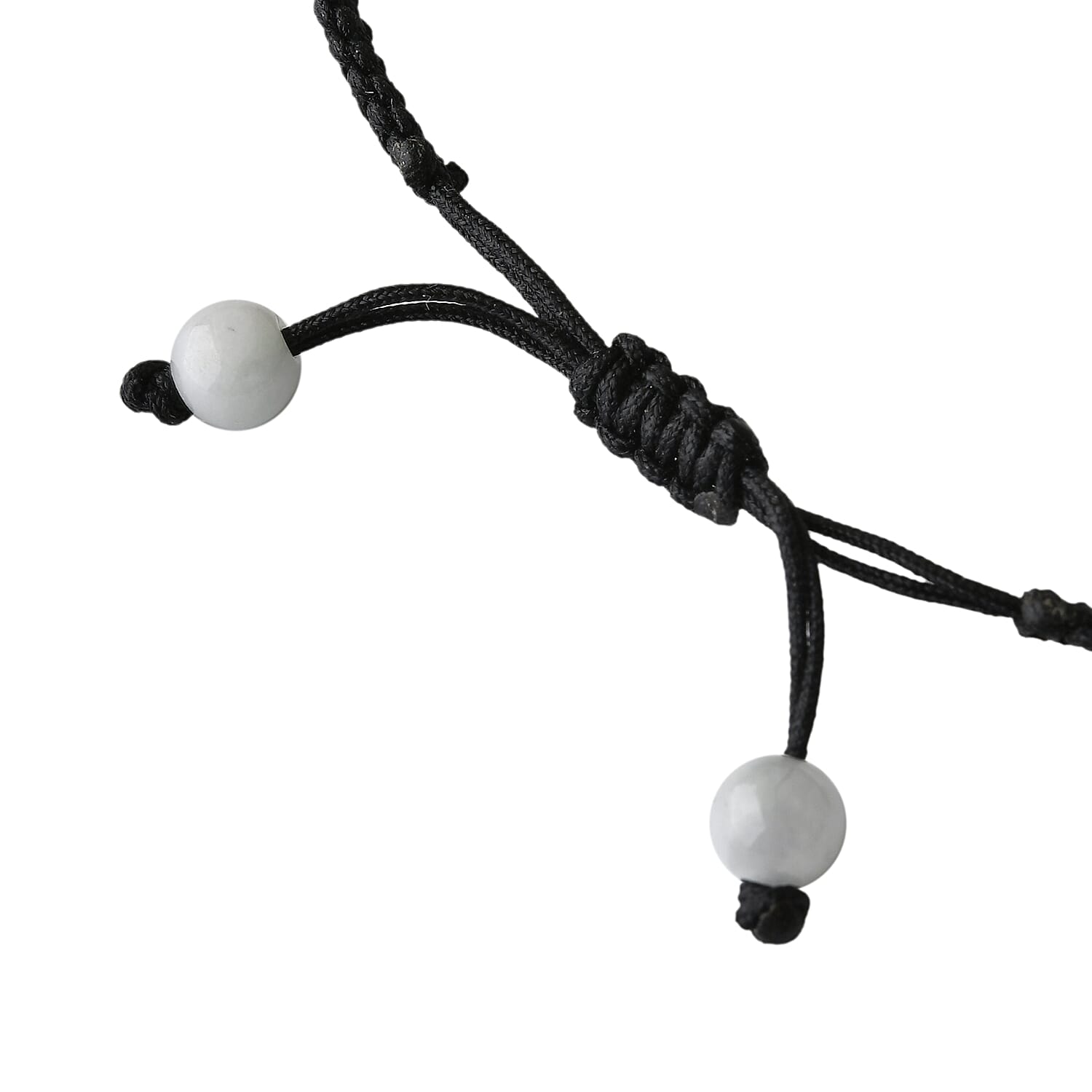 Natural Jade 110.00 ctw Carved Pixiu Bracelet in Rope Cord (6-9inch)