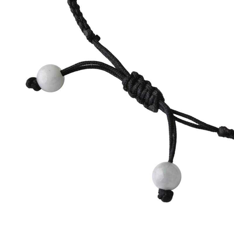Natural Jade 110.00 ctw Carved Pixiu Bracelet in Rope Cord (6-9inch)