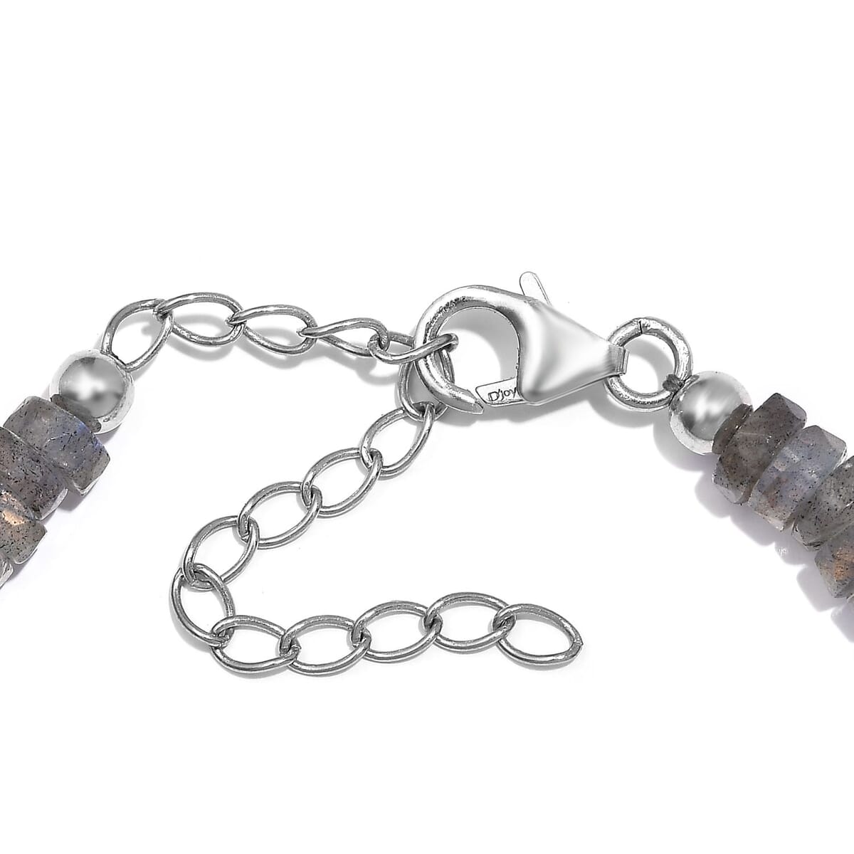 AAA Malagasy Labradorite 40.00 ctw Bracelet in Rhodium Over Sterling Silver (7.25 In) image number 3
