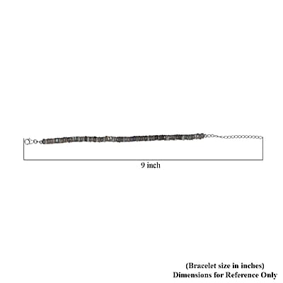 AAA Malagasy Labradorite 40.00 ctw Bracelet in Rhodium Over Sterling Silver (7.25 In)