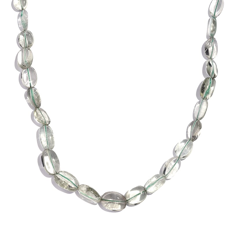 Montezuma Prasiolite 75.00 ctw Necklace in Stainless Steel 18 Inches