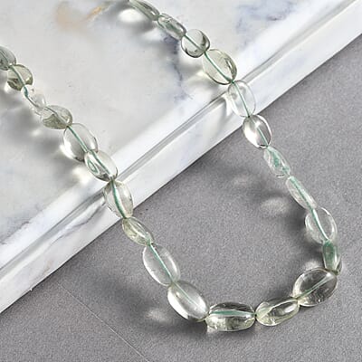 Montezuma Prasiolite 75.00 ctw Necklace in Stainless Steel 18 Inches