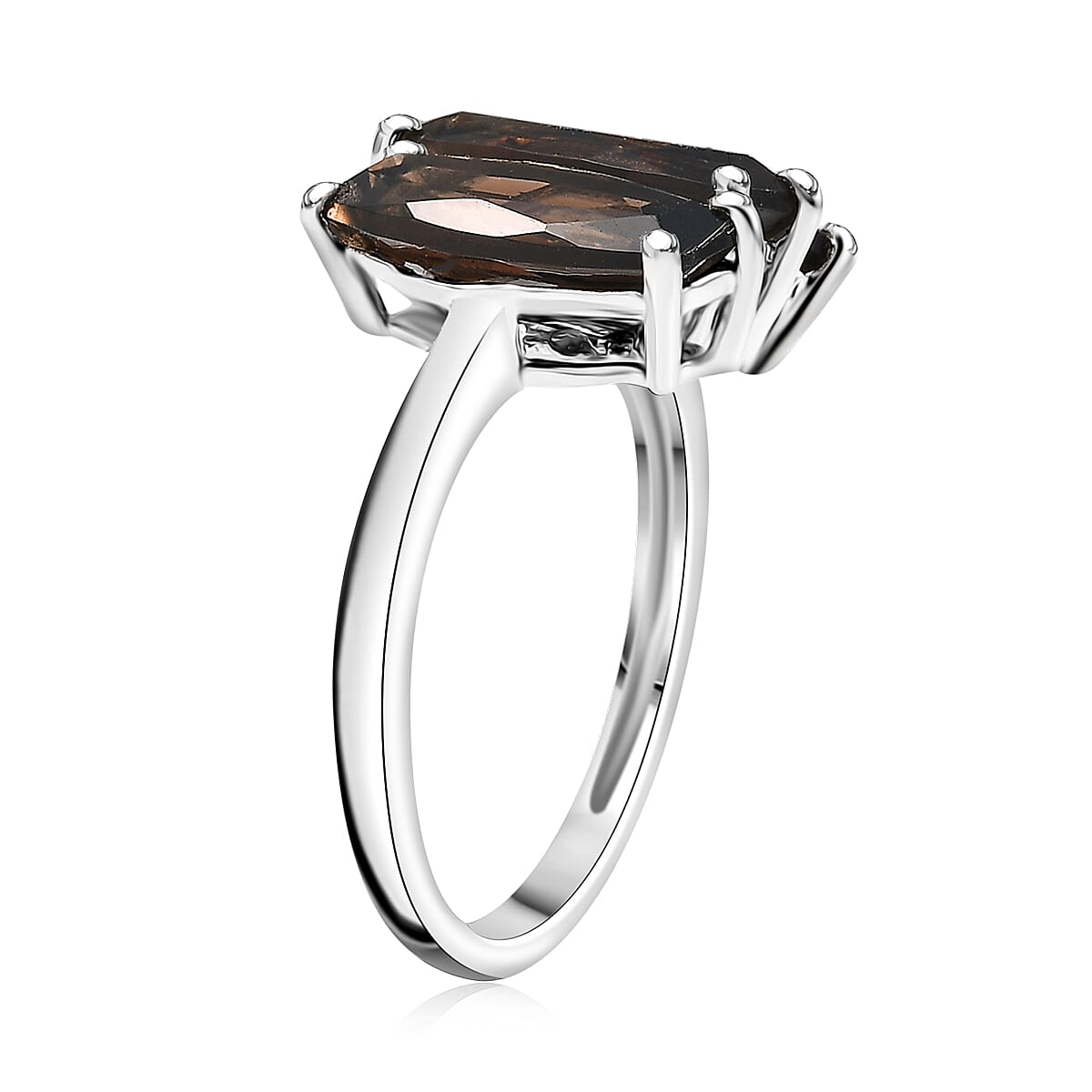 Karis Brazilian Smoky Quartz 6.25 ctw Ring in Platinum Bond (Size 10.0)