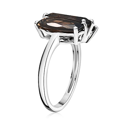 Karis Brazilian Smoky Quartz 6.25 ctw Ring in Platinum Bond (Size 10.0)
