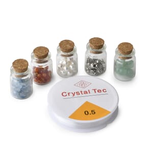 Multi Gemstone Delightful DIY Jewelry Kit Featuring 5 Mini Glass Bottles with Cork Lids 91.00 ctw