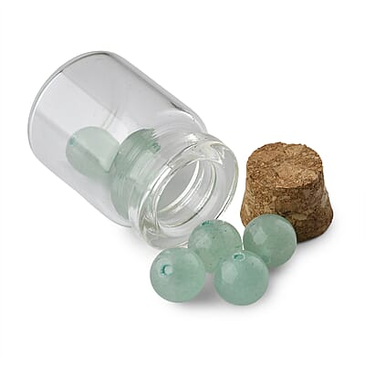 Multi Gemstone Delightful DIY Jewelry Kit Featuring 5 Mini Glass Bottles with Cork Lids 91.00 ctw