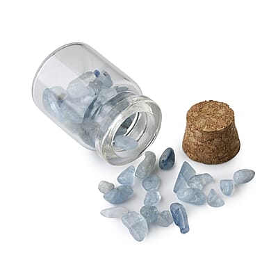 Multi Gemstone Delightful DIY Jewelry Kit Featuring 5 Mini Glass Bottles with Cork Lids 91.00 ctw