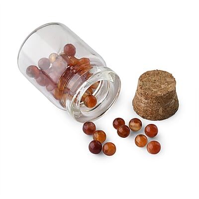 Multi Gemstone Delightful DIY Jewelry Kit Featuring 5 Mini Glass Bottles with Cork Lids 91.00 ctw