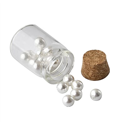 Multi Gemstone Delightful DIY Jewelry Kit Featuring 5 Mini Glass Bottles with Cork Lids 91.00 ctw