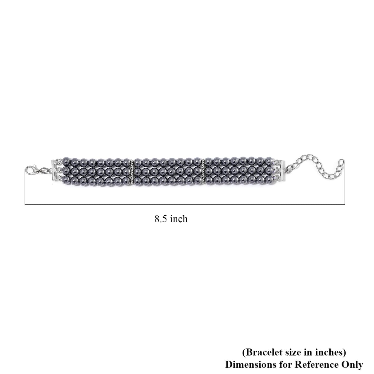 Terahertz 90.00 ctw Stretch Bracelet in Stainless Steel image number 4