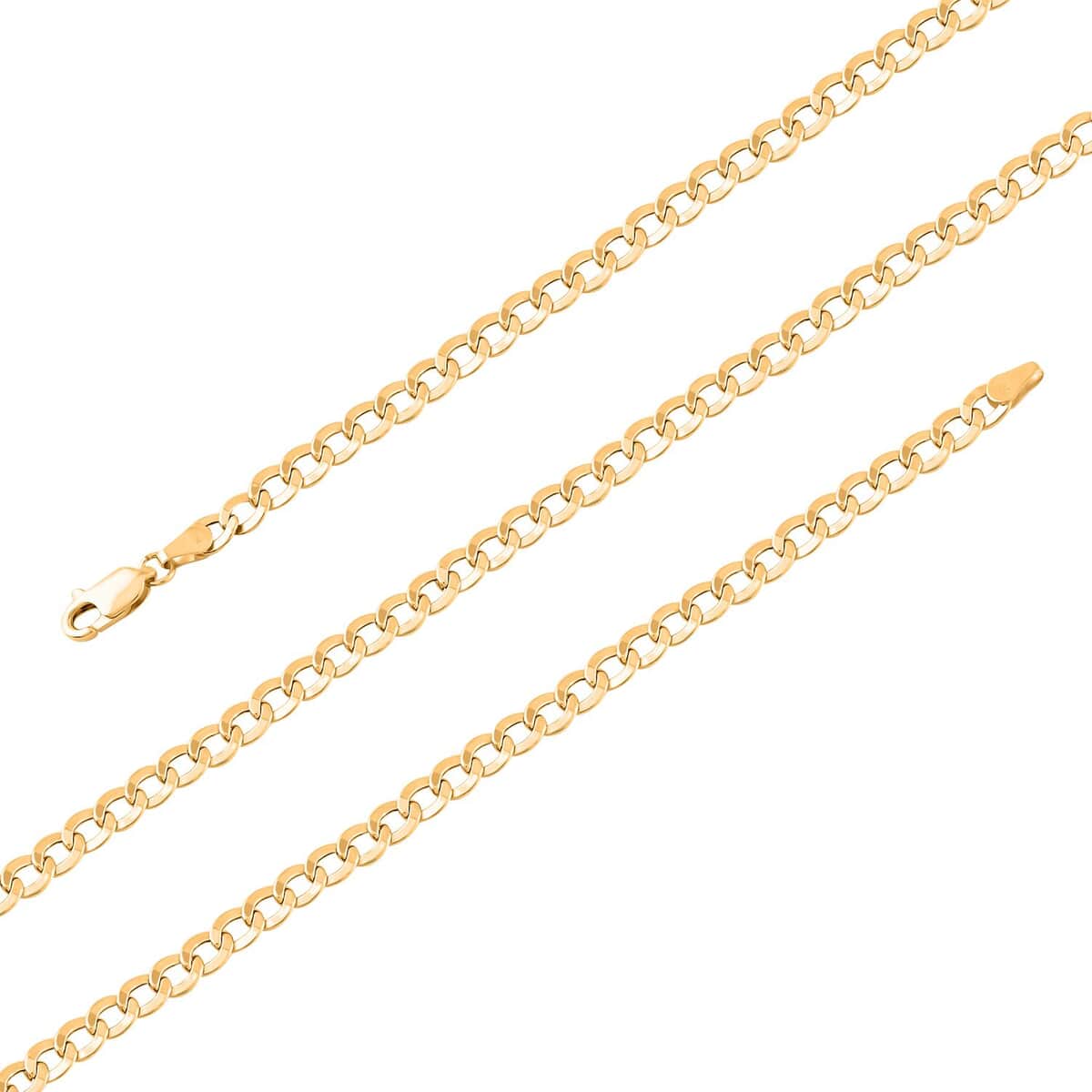 10K Yellow Gold Franco Curb Link Necklace 20 Inches 6.70 Grams image number 2