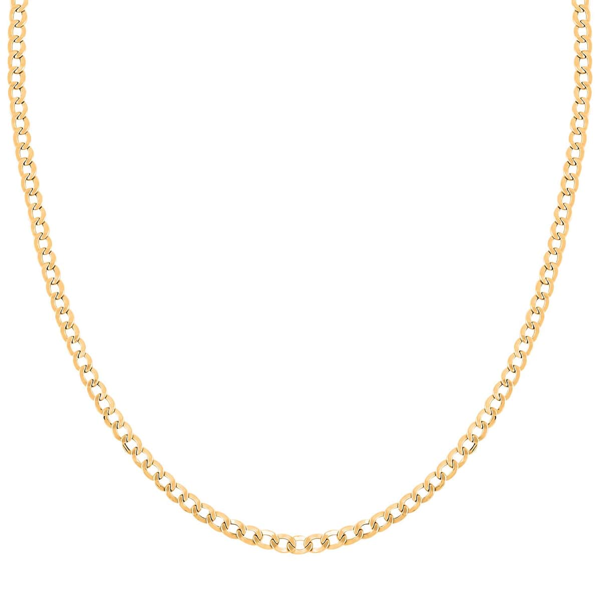 10K Yellow Gold Franco Curb Link Necklace 20 Inches 6.70 Grams image number 3