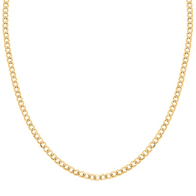 10K Yellow Gold Franco Curb Link Necklace 20 Inches 6.70 Grams
