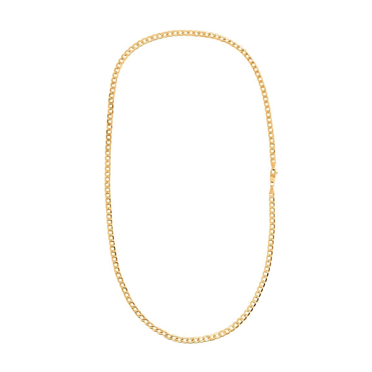 10K Yellow Gold Franco Curb Link Necklace 20 Inches 6.70 Grams image number 4