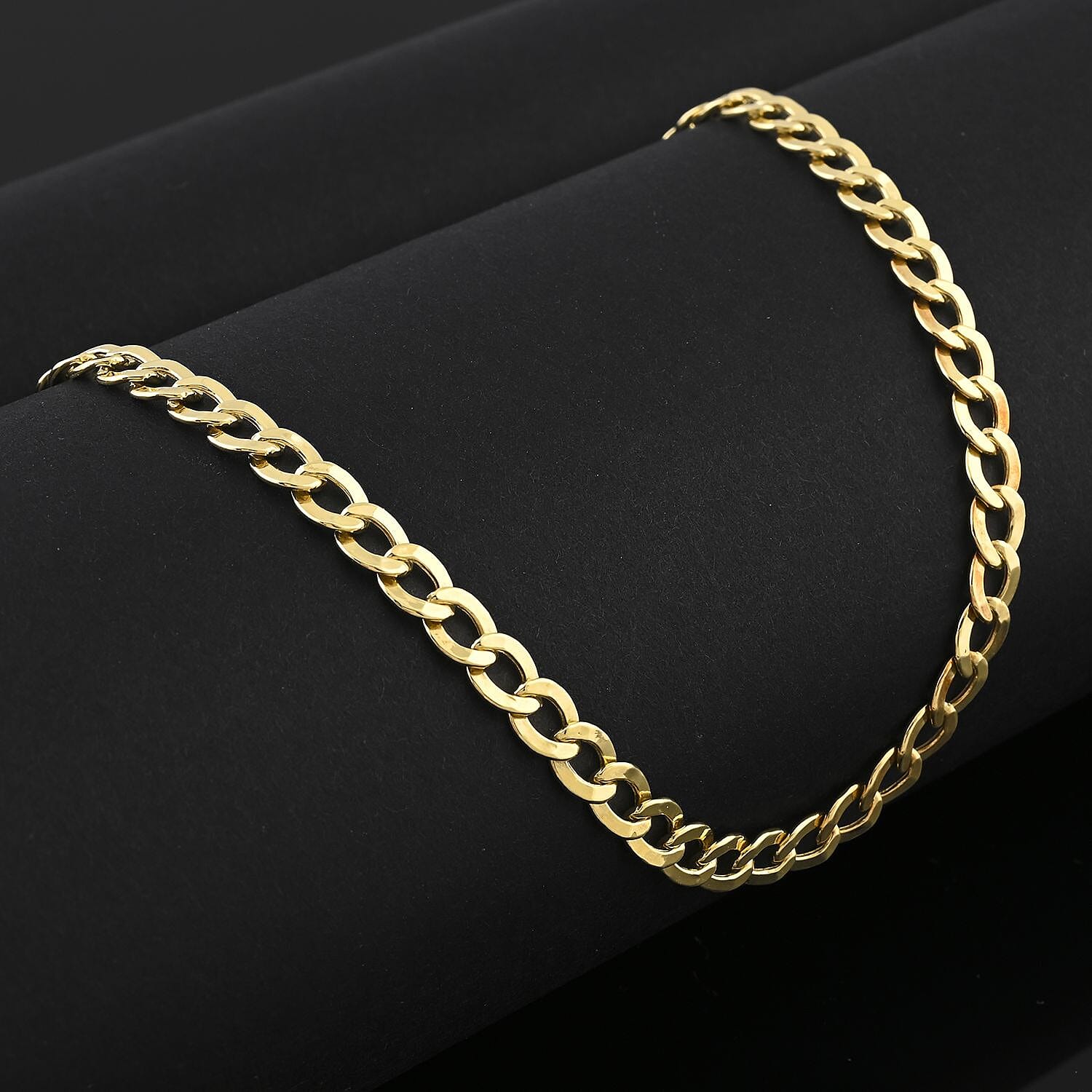 10K Yellow Gold Franco Curb Link Necklace 22 Inches 7.20 Grams