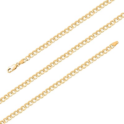 10K Yellow Gold Franco Curb Link Necklace 22 Inches 7.20 Grams