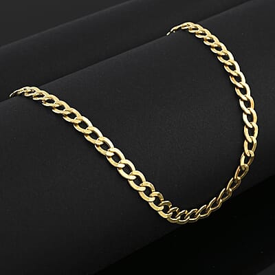 10K Yellow Gold Franco Curb Link Necklace 24 Inches 7.90 Grams