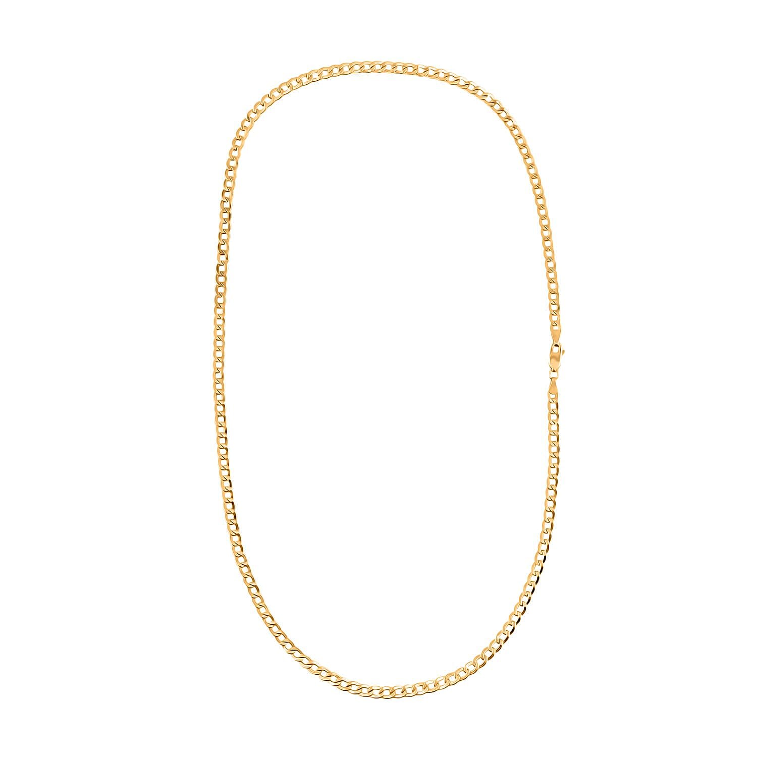 10K Yellow Gold Franco Curb Link Necklace 24 Inches 7.90 Grams