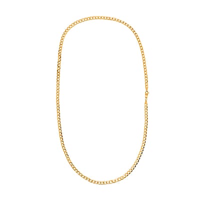 10K Yellow Gold Franco Curb Link Necklace 24 Inches 7.90 Grams