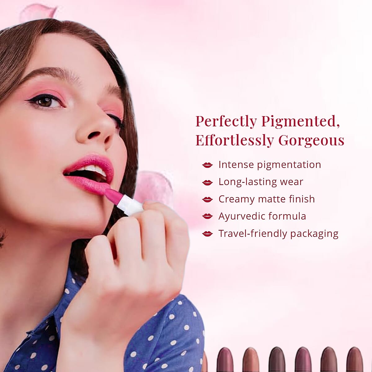 Just Herbs Herb-Enriched Ayurvedic Lipstick Micro Mini Set image number 3