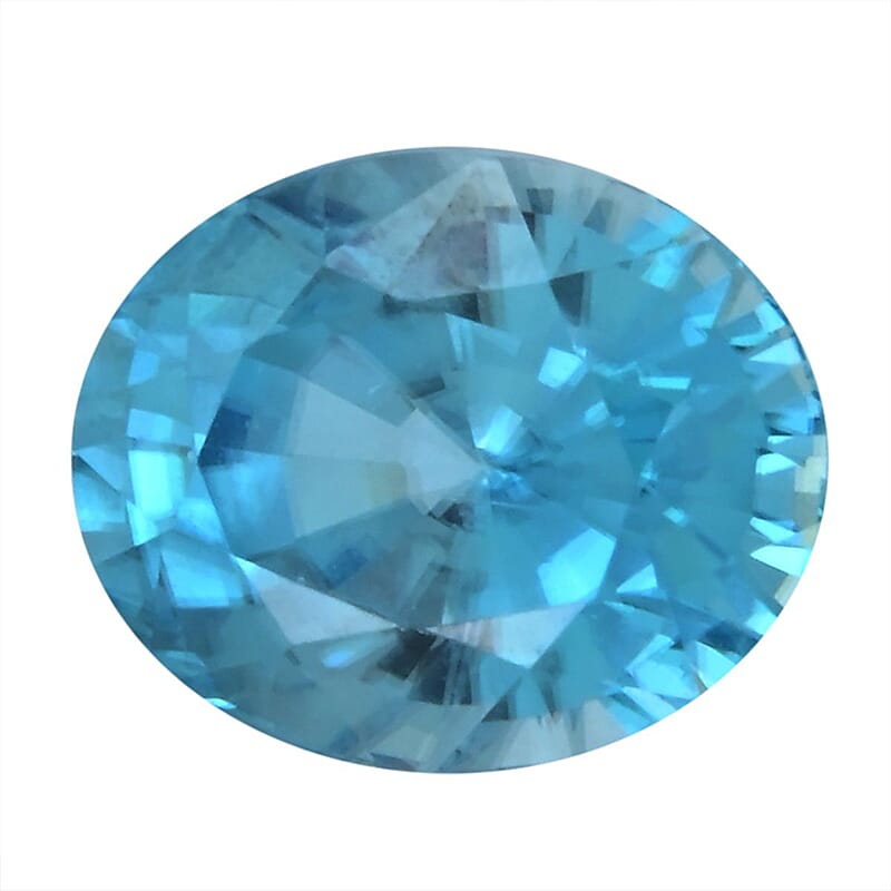 AAAA Cambodian Blue Zircon (Oval Free Size) 3.00 ctw