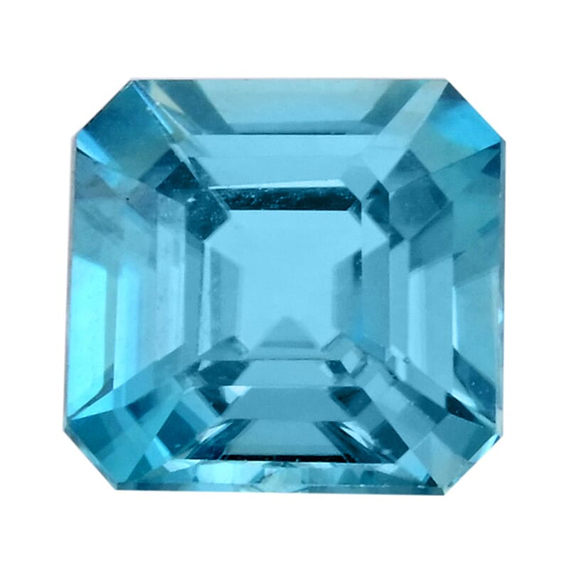 AAAA Cambodian Blue Zircon (Asscher Free Size) 3.00 ctw