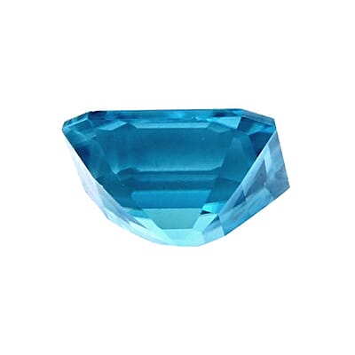 AAAA Cambodian Blue Zircon (Asscher Free Size) 3.00 ctw