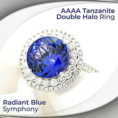 Certified & Appraised Rhapsody AAAA Tanzanite and E-F VS Diamond 4.75 ctw Ring in 950 Platinum (Size 10.0) 7.80 Grams