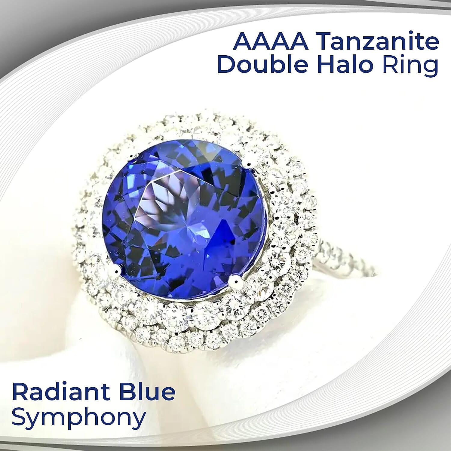 Certified & Appraised Rhapsody AAAA Tanzanite and E-F VS Diamond 4.75 ctw Ring in 950 Platinum 7.80 Grams
