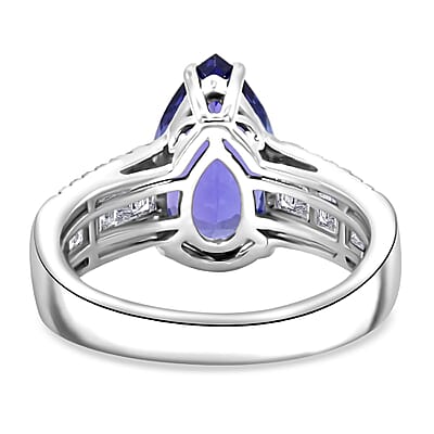 Certified & Appraised Rhapsody AAAA Tanzanite and Diamond E-F VS 5.25 ctw Ring in 950 Platinum (Size 10.0) 7.70 Grams
