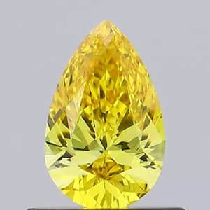 Luxuriant Lab Grown Yellow Diamond (Pear Mix Size) 1.00 ctw