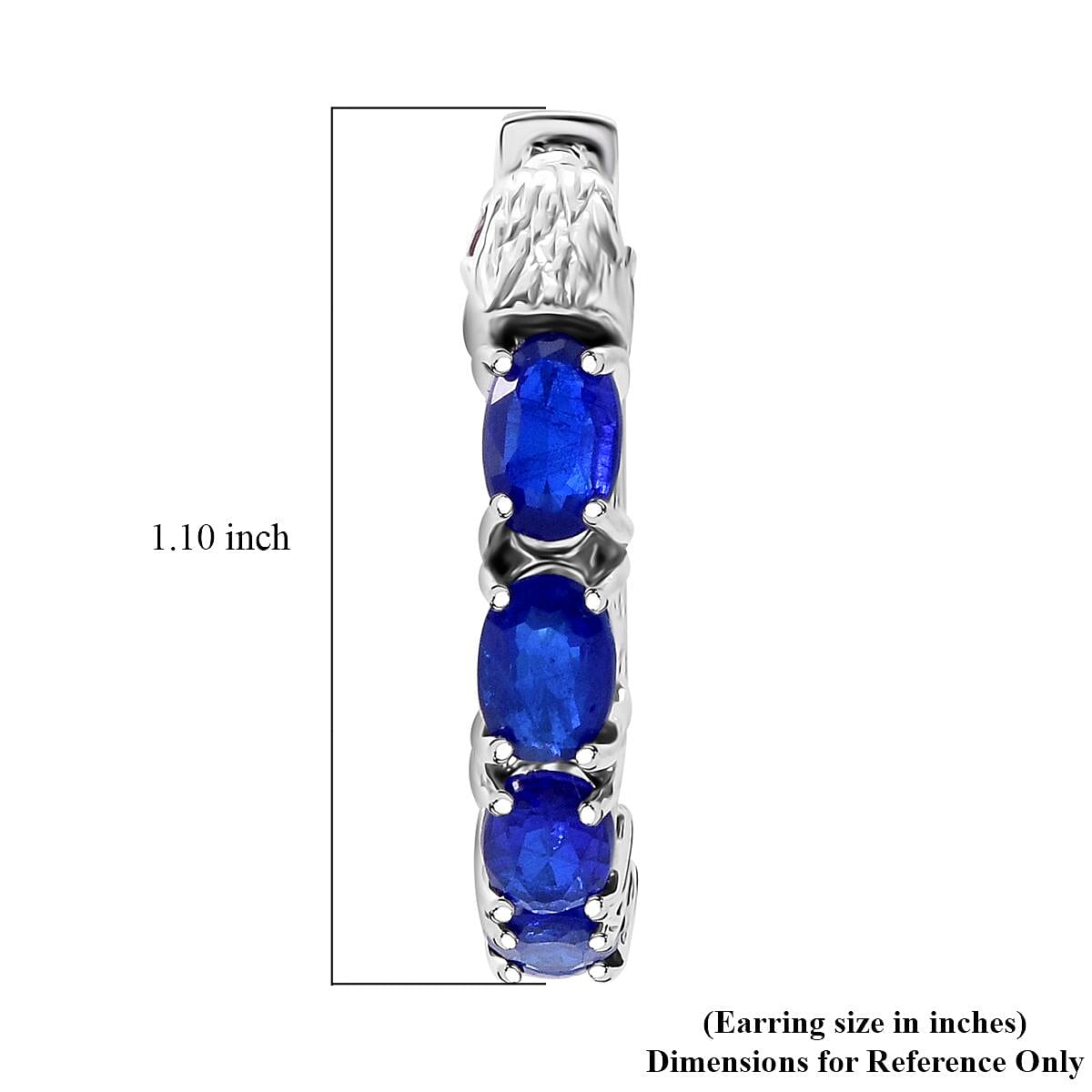 Tanzanian Blue Spinel (DF) and Niassa Ruby (FF) 5.40 ctw Eagle Head Earrings in Rhodium Over Sterling Silver
