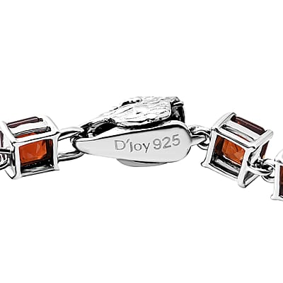 AAA Sunset Zircon and Niassa Ruby (FF) 18.75 ctw Eagle Bracelet in Rhodium Over Sterling Silver (6.50 In)