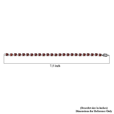 AAA Sunset Zircon and Niassa Ruby (FF) 18.75 ctw Eagle Bracelet in Rhodium Over Sterling Silver (6.50 In)