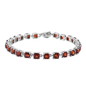 AAA Sunset Zircon and Niassa Ruby (FF) 20.50 ctw Eagle Bracelet in Rhodium Over Sterling Silver (7.25 In)