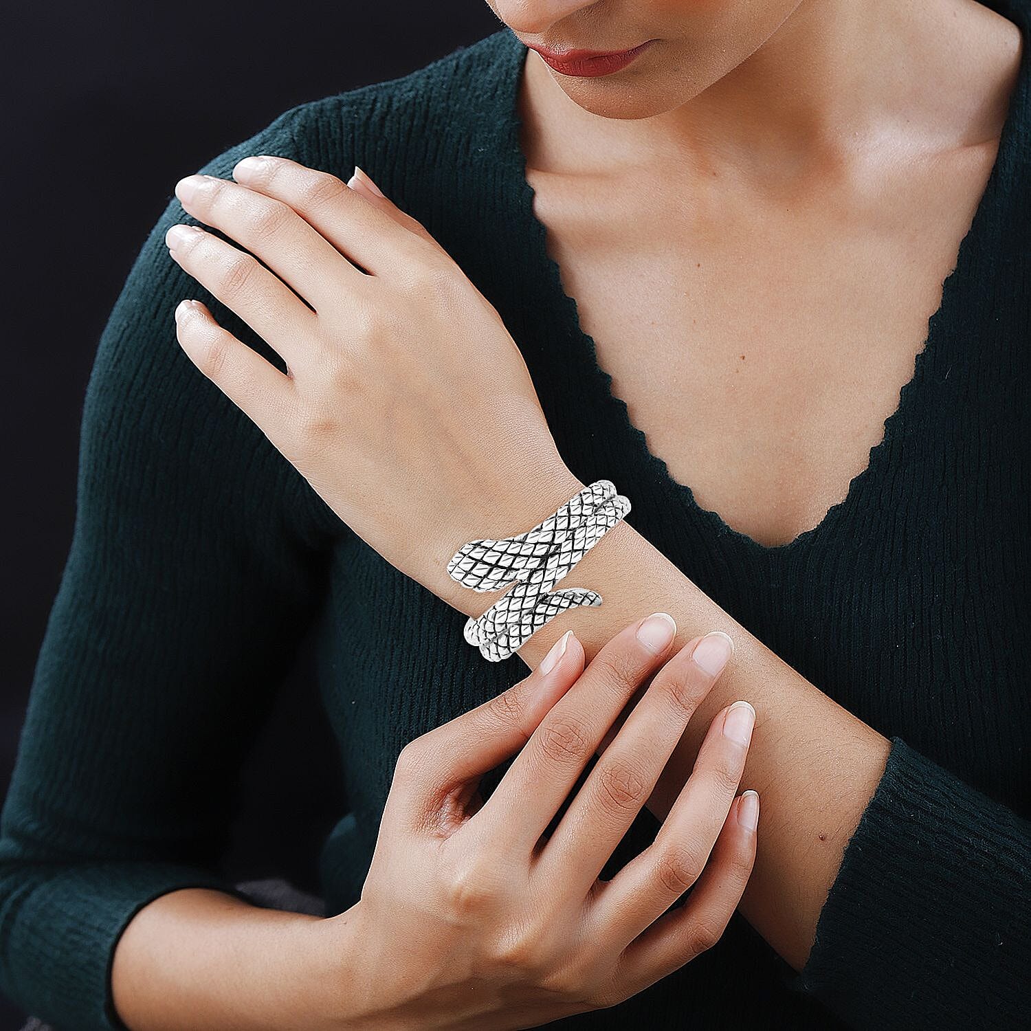 Buy Snake Bangle Bracelet in 925 Sterling Silver (7.25 In
